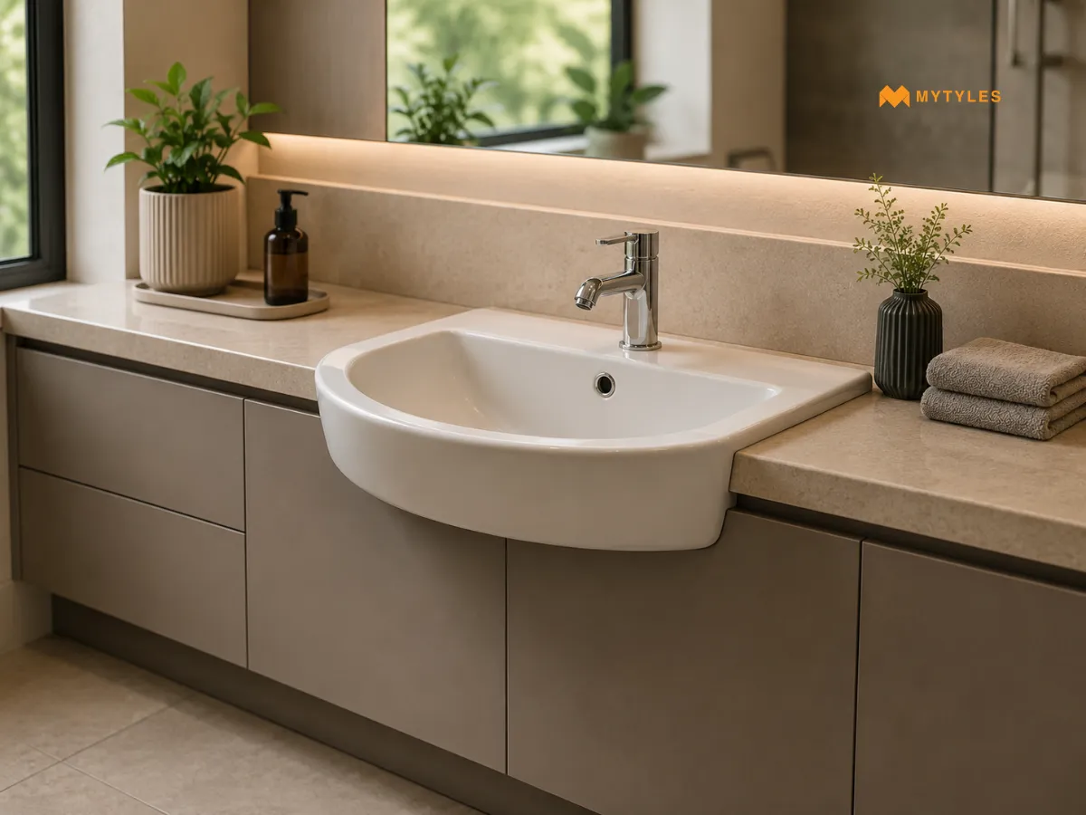Semi-Recessed Wash Basins